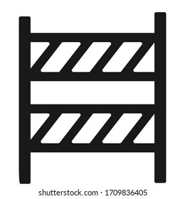 Under construction restricted barrier icon.