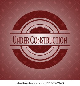 Under Construction retro style red emblem