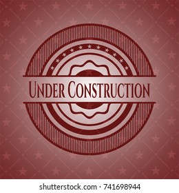 Under Construction retro style red emblem