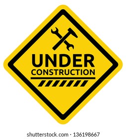 under construction road sign