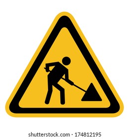 Under construction road sign 