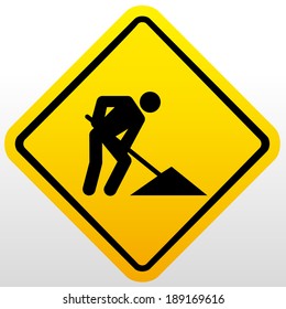 Under construction road sign