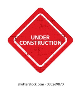 Under construction road sign