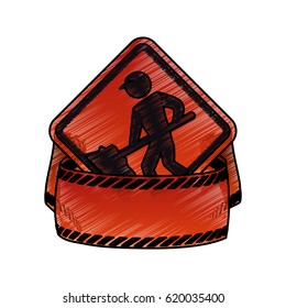 Under construction road sign