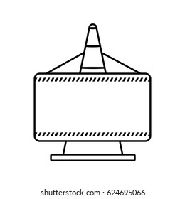 Under construction road sign