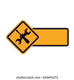 Under construction road sign