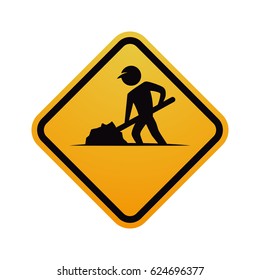 Under construction road sign