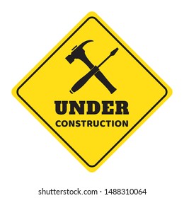 under construction road sign drawing by illustration 
