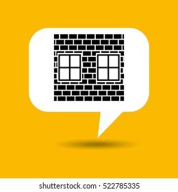 under construction road sign wall brick vector illustration eps 10