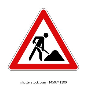 Under construction road traffic sign