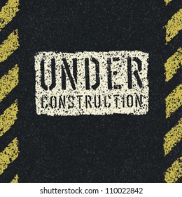 Under construction sign background. Vector, EPS8