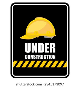 En construcción, vectores de letreros y tableros