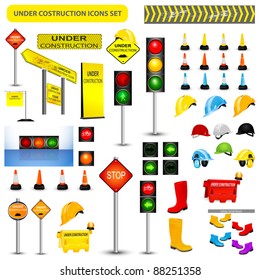 Under Construction Sign Collection.  VECTOR