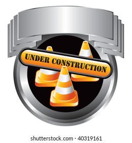 under construction sign and cones in silver crest