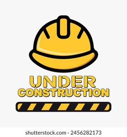 Under Construction Sign, Contractor, Safety Helmet, Construction Clipart, Vector Files for Cricut