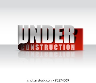 under construction sign design illustration