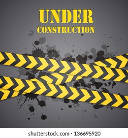 under construction sign eps10