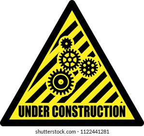 Under construction sign, error 404. Vector illustration
