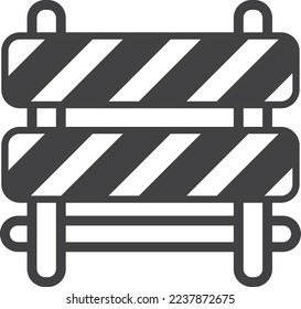 ilustración de signo de construcción con estilo mínimo aislado en segundo plano