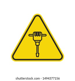 Under Construction Sign Isolated On White Background. Yellow Triangle Warning Symbol Simple, Flat, Vector, Icon You Can Use Your Website Design, Mobile App Or Industrial Design. Vector Illustration