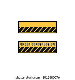 Under construction sign isolated on white