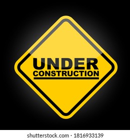 Under Construction Sign Label Stock Vector (Royalty Free) 1816933139 ...