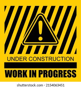 under construction sign and label