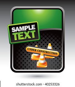 cartel de construcción en publicidad de estilo verde