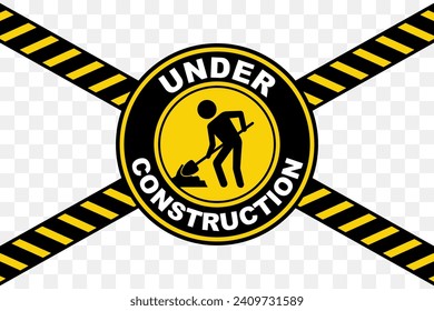 under construction sign png transparent warning tape for working area printable signs template design