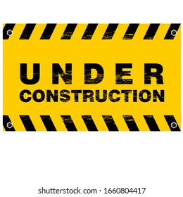 under construction sign and sticker