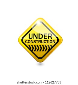Under construction sign. Vector