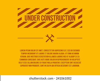 Under Construction Sign, Vector