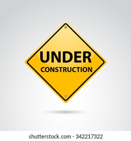 Under construction sign. Vector art.