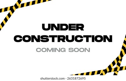 Under Construction sign. Vector for banner, website, ig