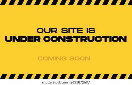Em sinal de construção. Vetor para banner, website, ig