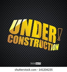 Under construction sign, Vector eps10