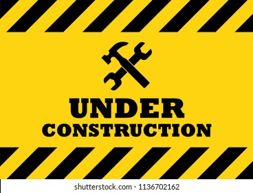 Under Construction Sign. Vector illustration