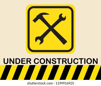 Under Construction Sign, Vector Illustration.