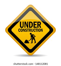 Under construction sign, vector illustration