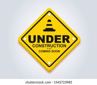 Under construction sign. Vector illustration