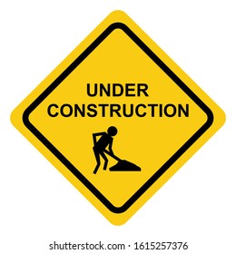 Under the construction sign. vector illustration symbol.
