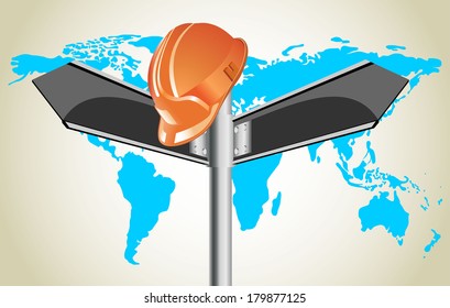 Under construction sign, vector illustration
