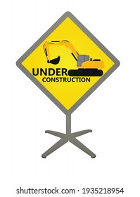 Under construction sign. vector illustration.