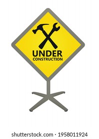 Under construction sign. vector illustration.