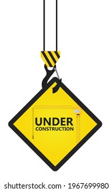 Under construction sign. vector illustration