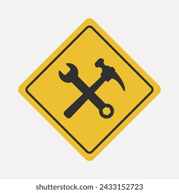 Under construction sign. Vector illustration