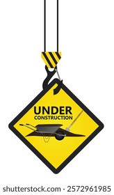 Under construction sign. vector illustration