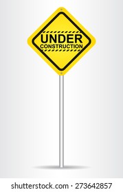 Under construction sign. Vector illustration.