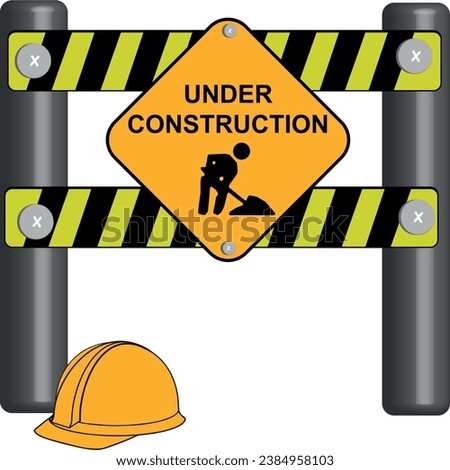 UNDER CONSTRUCTION SIGN VECTOR ILLUSTRATION