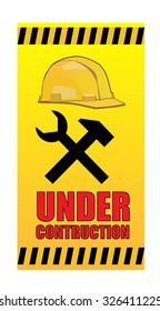 Under Construction sign vector illustrations